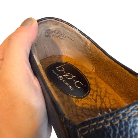 Black Pebble Leather Slip On Shoe Booties - Picture 6 of 16